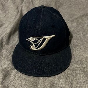 bluejays fitted denim baseball cap